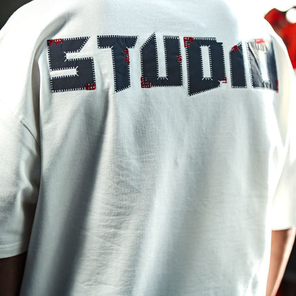 Studio Graphic Cotton Tee - Minimalist Text Print T-Shirt