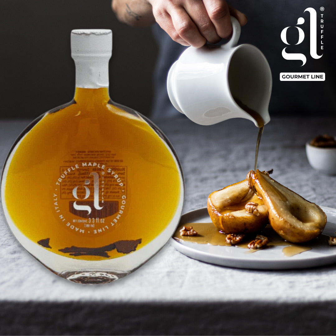 GL Truffle Gourmet, Gourmet Truffle Maple Syrup, Pancakes, Flavor Cocktails, Wafles, Product of Italy 100ml (3.4 oz)
