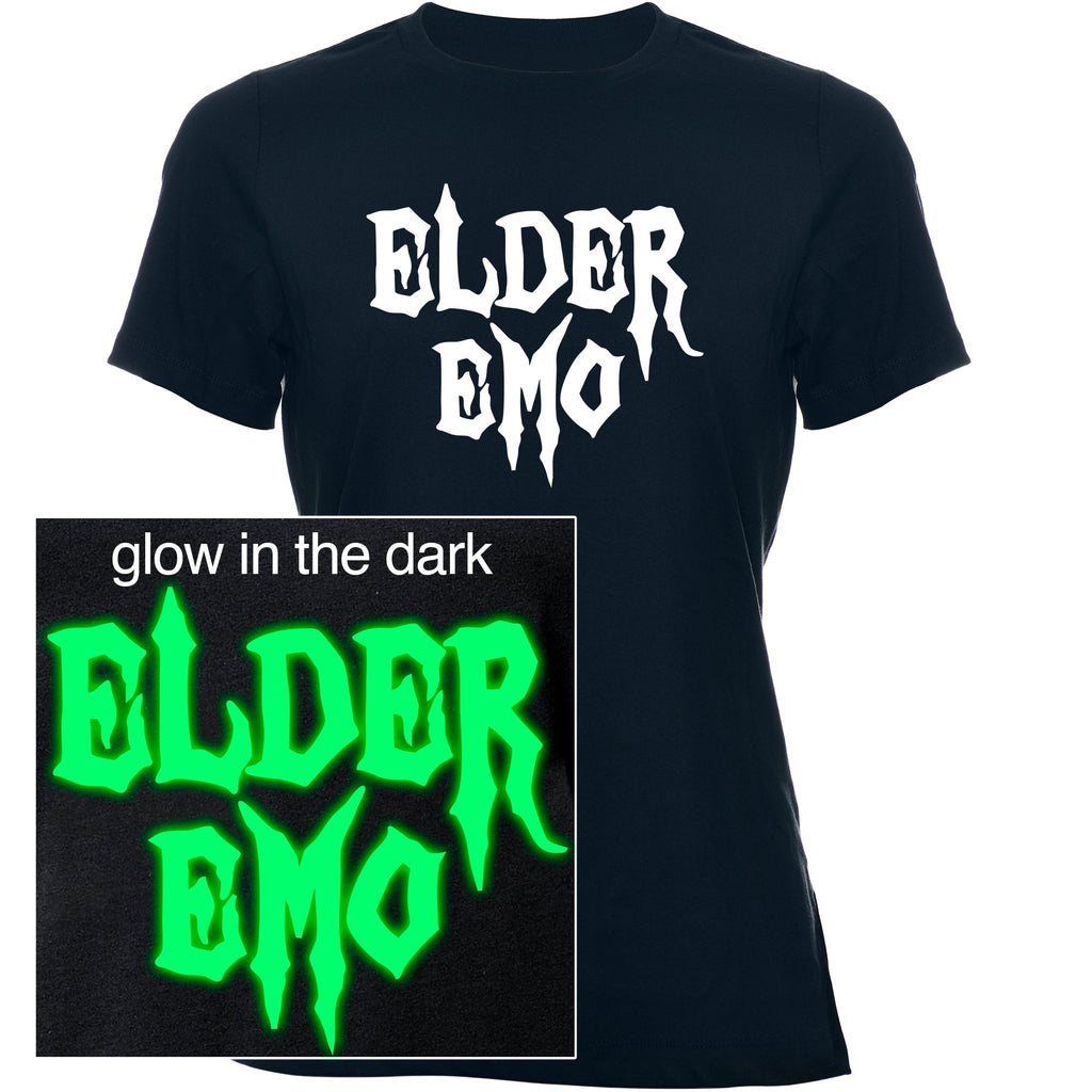 Glow in the Dark Elder Emo Black Tee Shirt
