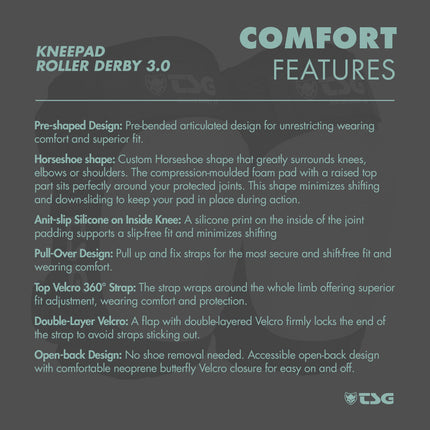 TSG - Kneepad Roller Derby 3.0 (Roller Skate Knee Pads)