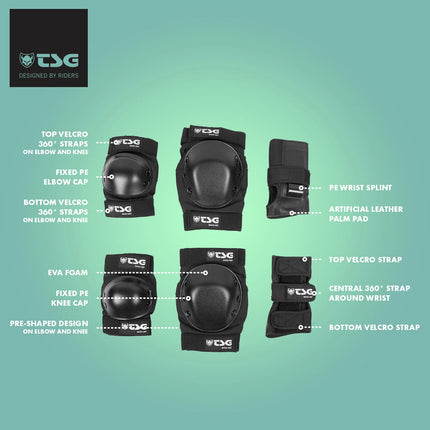TSG - Basic-Set - Black (Skate Pad Set)