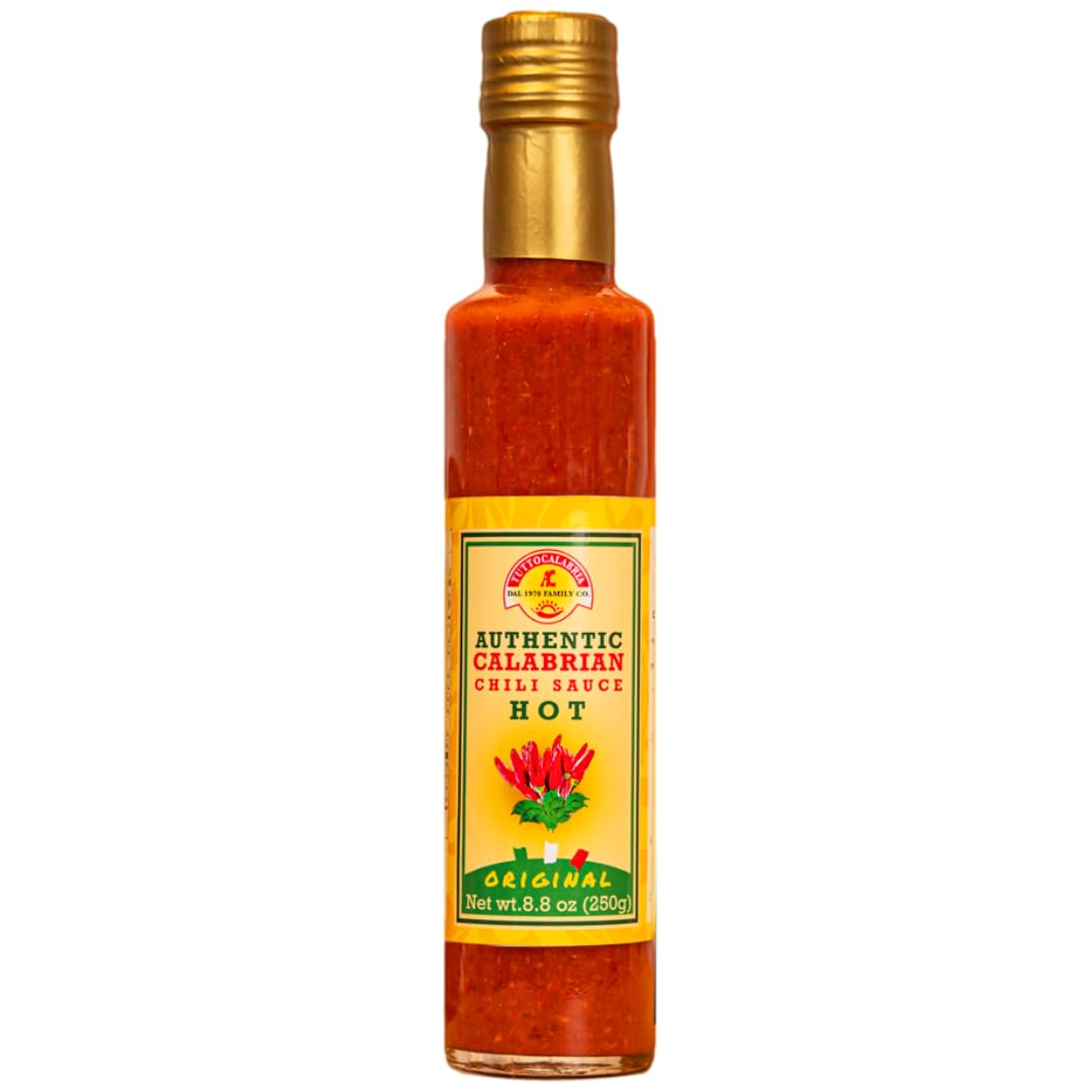TuttoCalabria Authentic Smooth Calabrian Chili Pepper Sauce, 250ml