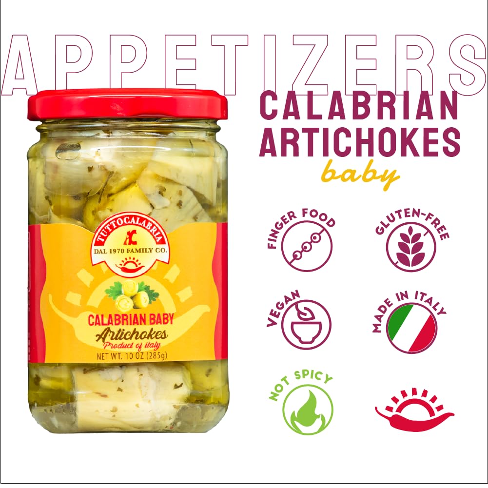 TuttoCalabria, Calabrian Baby Artichokes, 10oz (285g)