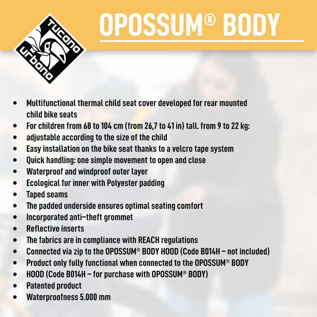 Tucano Urbano - Thermal Child Seat Cover - OPOSSUM® BODY & HOOD Bundle