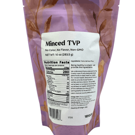 TVP Minced 1/4", No Added Color or Flavor, Non-GMO