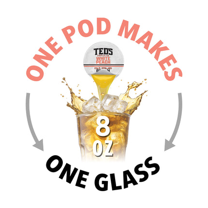 Ted's Famous White Peach Cold Brewed Green Tea