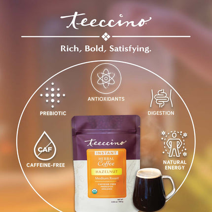Instant Hazelnut Herbal Coffee
