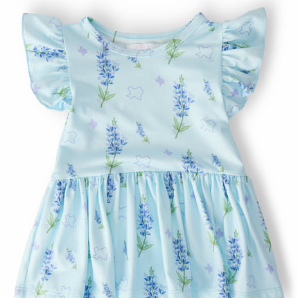 Texas Bluebonnets S/S Flutter Twirl Bodysuit