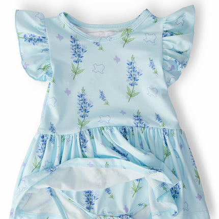 Texas Bluebonnets S/S Flutter Twirl Bodysuit