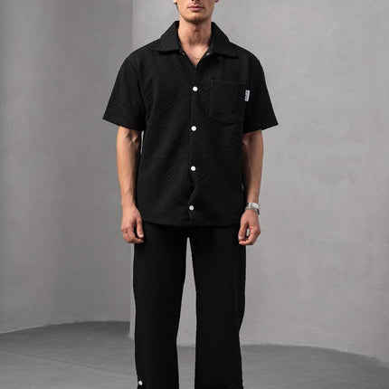 Textured Geometric Shirt