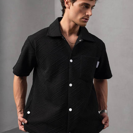 Textured Geometric Shirt