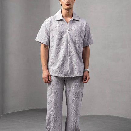 Textured Geometric Shirt