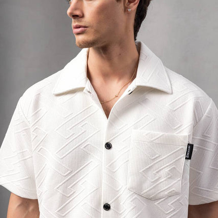 Textured Geometric Shirt