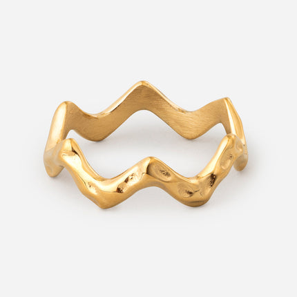 Textured Wavy Ring