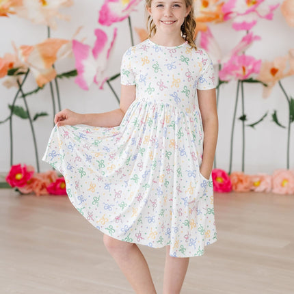 SALE Tied in Love S/S Pocket Twirl Dress