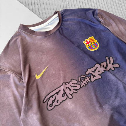 Travis Scott Cactus Jack FC Barcelona Distressed T-Shirt