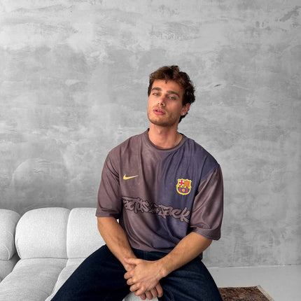 Travis Scott Cactus Jack FC Barcelona Distressed T-Shirt