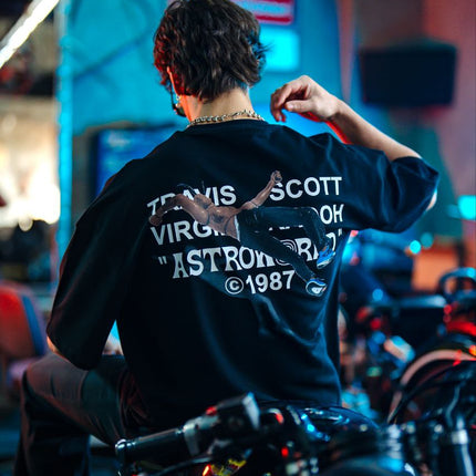 Travis Scott x Virgil Abloh Inspired "ASTRONOR" Oversized Graphic Tee