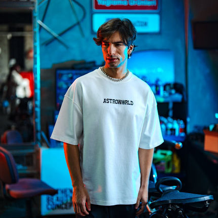 Travis Scott x Virgil Abloh Inspired "ASTRONOR" Oversized Graphic Tee
