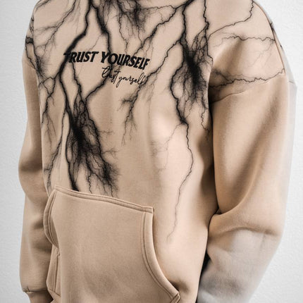 Trust Yourself Embroidered Detail Oversize Sweatshirt