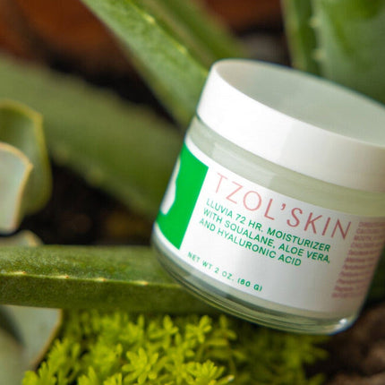 Lluvia 72HR Moisturizer with Squalane, Aloe Vera, and hyaluronic acid.