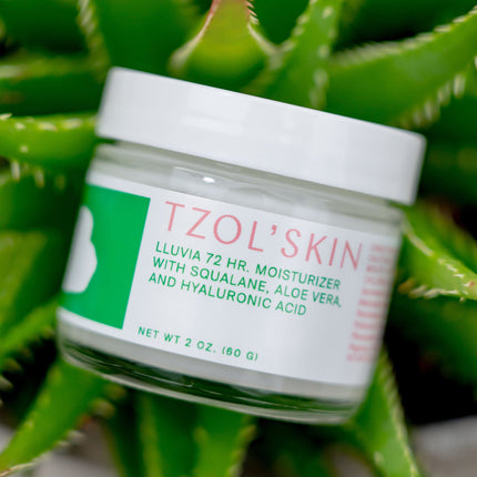 Lluvia 72HR Moisturizer with Squalane, Aloe Vera, and hyaluronic acid.