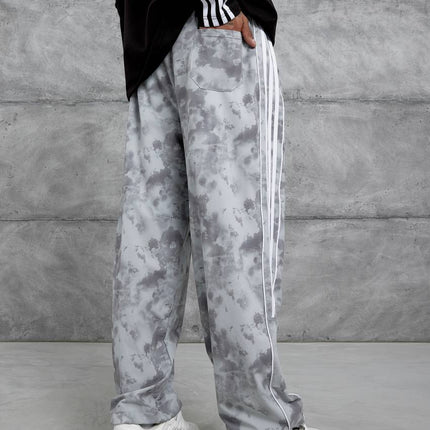 Unisex Cloud Wash Side Stripe Joggers – Streetwear Sweatpants