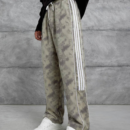Unisex Cloud Wash Side Stripe Joggers – Streetwear Sweatpants