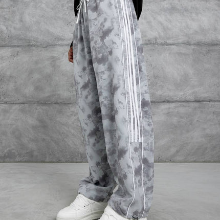 Unisex Cloud Wash Side Stripe Joggers – Streetwear Sweatpants