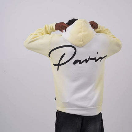 Unisex "Davis" Script Color Block Hoodie – Minimal Oversized Streetwear