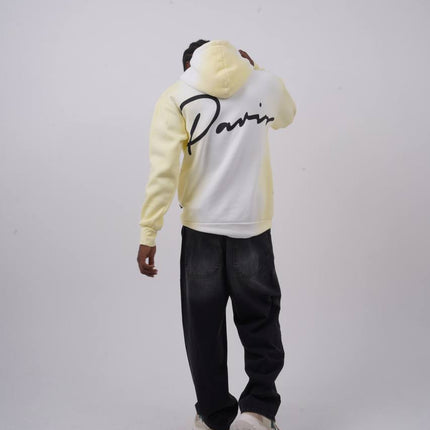 Unisex "Davis" Script Color Block Hoodie – Minimal Oversized Streetwear