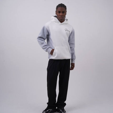 Unisex "Davis" Script Color Block Hoodie – Minimal Oversized Streetwear