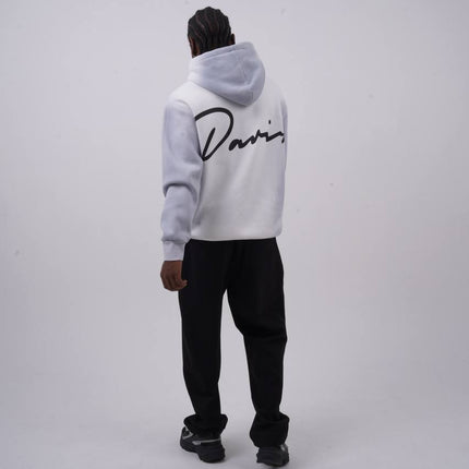 Unisex "Davis" Script Color Block Hoodie – Minimal Oversized Streetwear