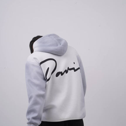 Unisex "Davis" Script Color Block Hoodie – Minimal Oversized Streetwear