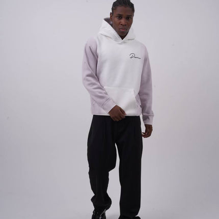 Unisex "Davis" Script Color Block Hoodie – Minimal Oversized Streetwear