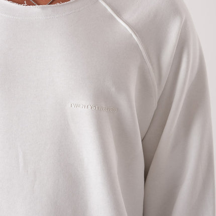 Unisex Oversized Raglan Sweatshirt - Raw Hem Detail