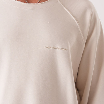 Unisex Oversized Raglan Sweatshirt - Raw Hem Detail