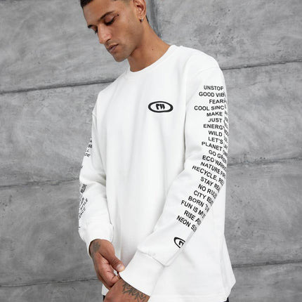 Unisex Text Sleeve Long-Sleeve T-Shirt – Urban Graphic Pullover