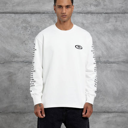 Unisex Text Sleeve Long-Sleeve T-Shirt – Urban Graphic Pullover