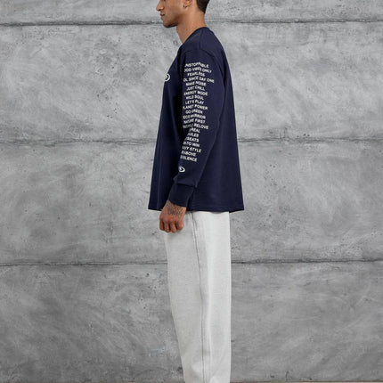 Unisex Text Sleeve Long-Sleeve T-Shirt – Urban Graphic Pullover
