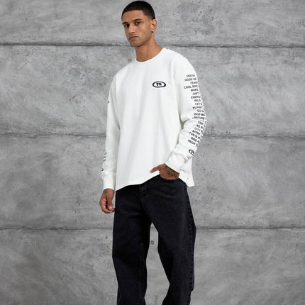 Unisex Text Sleeve Long-Sleeve T-Shirt – Urban Graphic Pullover