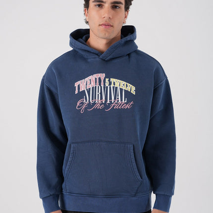 Unisex Washed Graphic Hoodie – "Survival of the Fittest" Print