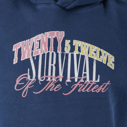 Unisex Washed Graphic Hoodie – "Survival of the Fittest" Print