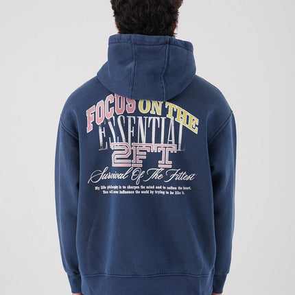 Unisex Washed Graphic Hoodie – "Survival of the Fittest" Print
