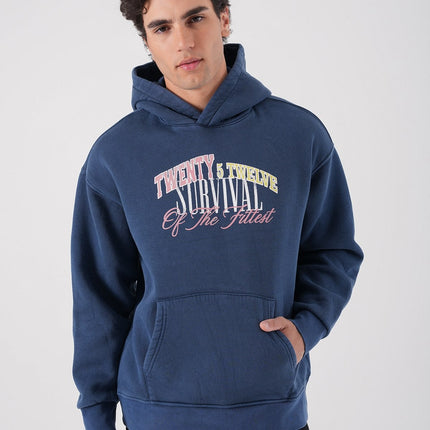 Unisex Washed Graphic Hoodie – "Survival of the Fittest" Print