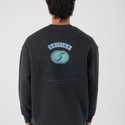 Unisex Washed Graphic Sweatshirt – "Reasonable" Back Print