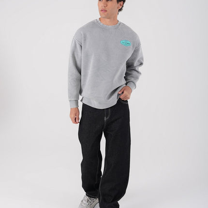 Unisex Washed Graphic Sweatshirt – "Reasonable" Back Print