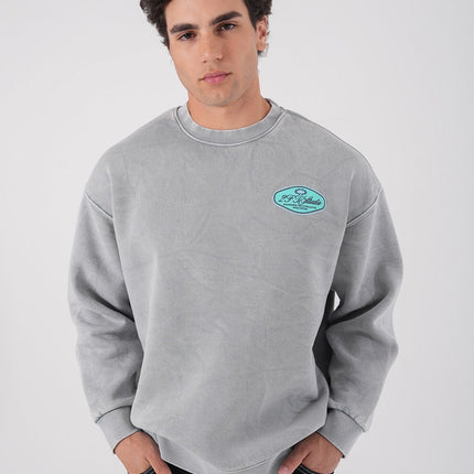 Unisex Washed Graphic Sweatshirt – "Reasonable" Back Print