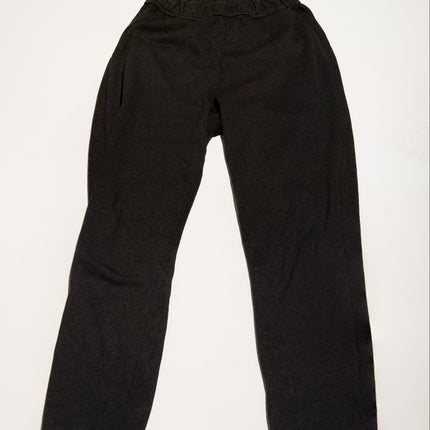 Women's French Terry Cuff Bottom Back Pocket Sweatpant - Black