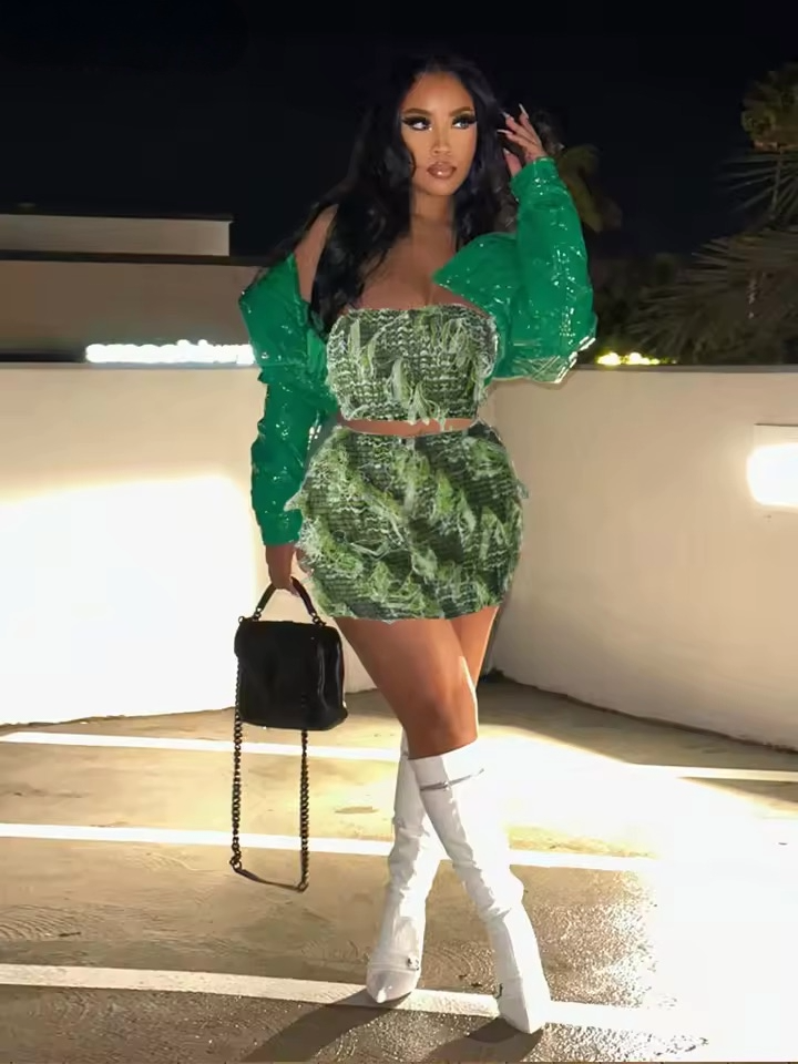 Tattered Edge Denim Set